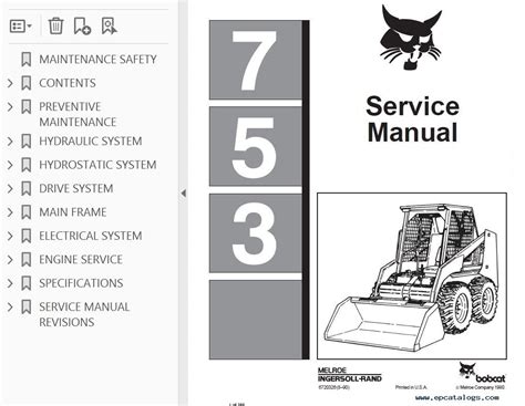 what are specs on a bobcat 753 skid steer|bobcat 753 owners manual.